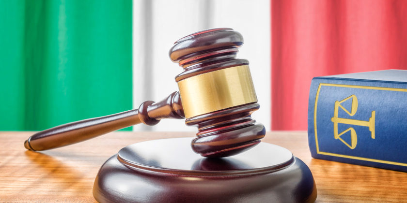 A gavel and a law book – Italy